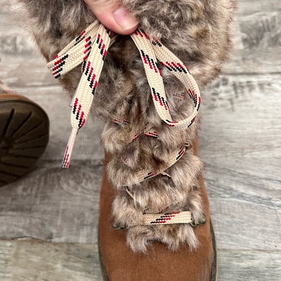 Lilliana faux fur lace up boots - Picture 7 of 12